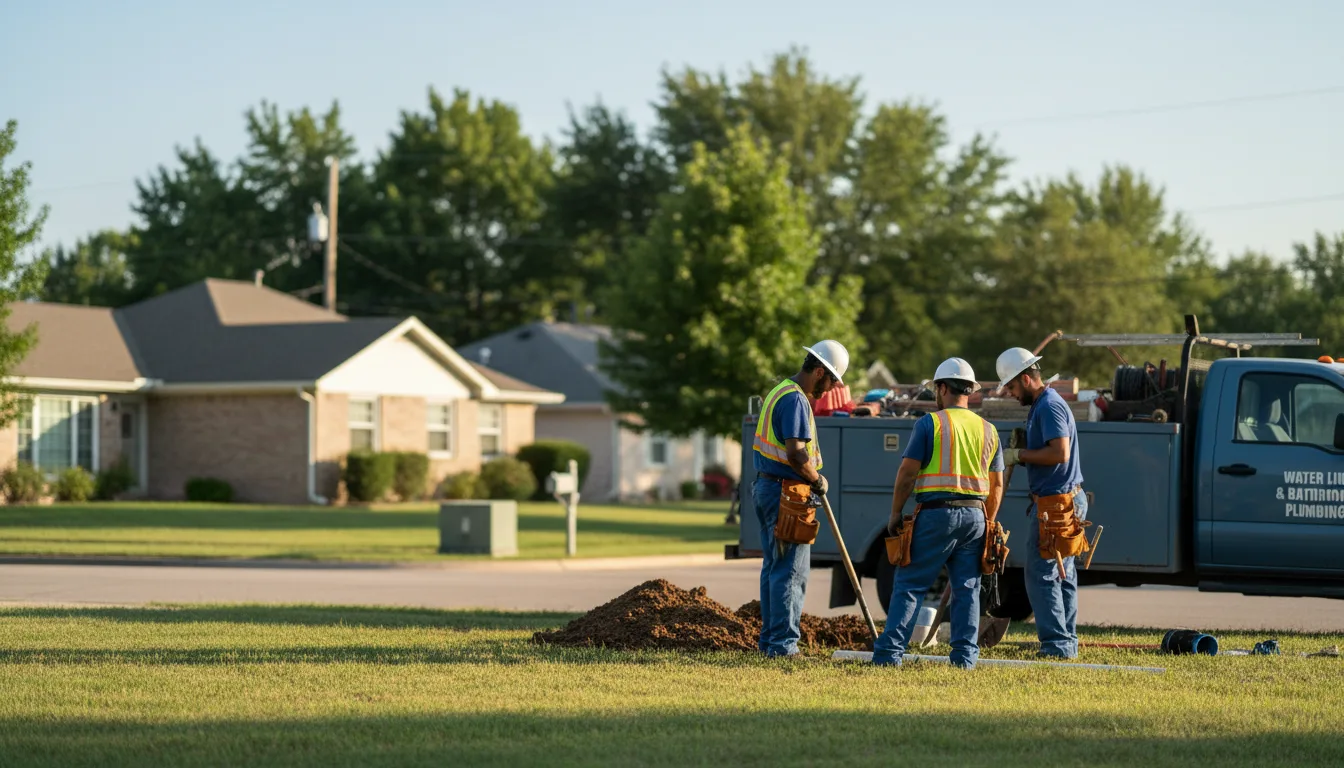 Residential water line and bathroom plumbing service in Fort Payne, AL